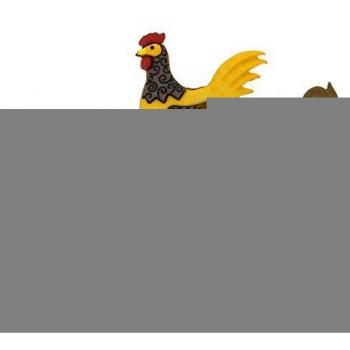 Dress It Up 4-Piece Hen House Button Set