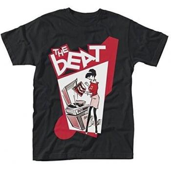 Camiseta negra The Record Player Girl, S para Hombre