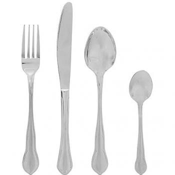 Ensemble ménager 24 pièces inox « Tradition » 27 cm finition argent