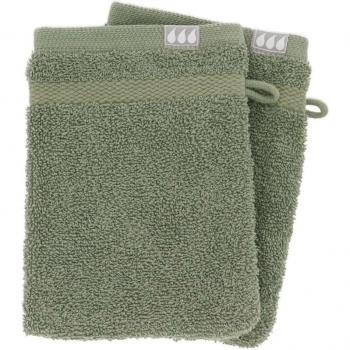 Baumwoll-Waschhandschuhe Set in Khaki