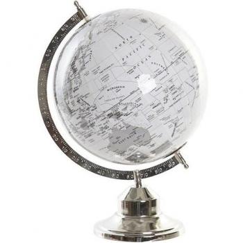 Globo Terráqueo Moderno DKD Home Decor Plateado Gris 27 x 25 x 38 cm