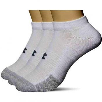 Under Armour 9 Paar HeatGear No Show Sneaker Socken Unisex Kurzsocke, Farbe: Weiß, Socken & Strümpfe: 42-47