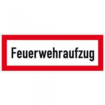 Selbstklebendes Hinweisschild Feuerwehraufzug