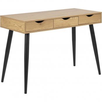 Neptun 3-Drawer Office Desk in Oak