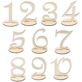 10pcs Wooden Seat Number Ornaments for Events