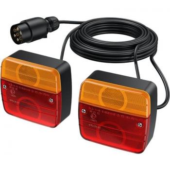 Trailer Tail Light Duo – 7.5 m Cable, 7‑Pin E‑Mark Euro Plug, Road‑Ready