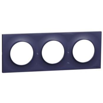 Plaque décorative 3 postes Odace Styl couleur cobalt