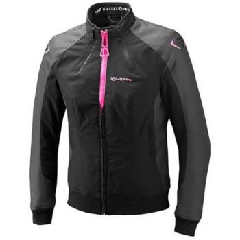 Veste Moto Femme Ixon Siwa Imperméable Noir-Anthracite-Rose Taille M
