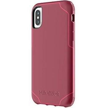 Griffin Survivor Härtete Schutzhülle für iPhone X – Dunkelrote Farbe