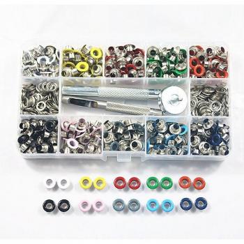 Ojales Metálicos 5mm con Kit de Herramientas para Decoración, 400 Juegos