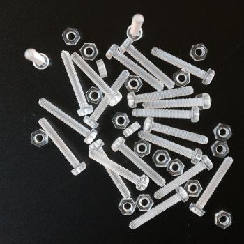 Pack of 60 Transparent Clear Plastic Acrylic Washers -Acrylic Plastic Screws