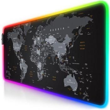 Titanwolf XL Mauspad mit Weltkarte und RGB, 800 x 300 mm