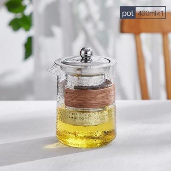 Oneisall Travel Glass Teapot and Cup Set