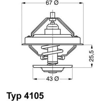 BorgWarner 4105.83D Thermostato Wahler