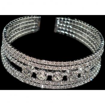 Hochzeitsschnur „Strass-Charme“ – 3/5 Reihe, öffnbar, farbig