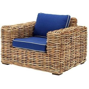 Casa Padrino Rattan Lounge Sessel 100 x 88 x H. 69 cm