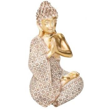 Verwöhnbuddha aus vergoldetem Harz – 5 cm