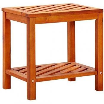 Table basse d'appoint en bois d'acacia 45x33x45 cm