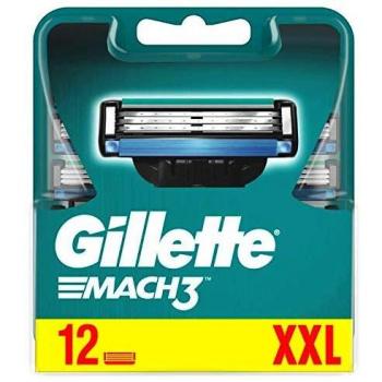 Gillette Mach3 Rasierklingen mit Feuchtigkeitsstreifen, 12er Pack