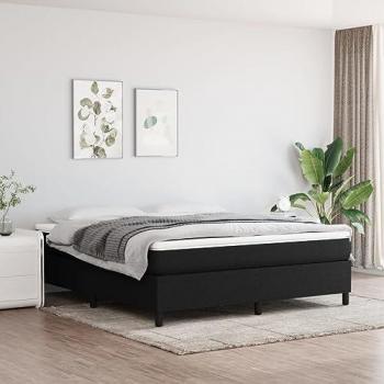 Black Super King Fabric Bed Frame without Mattress