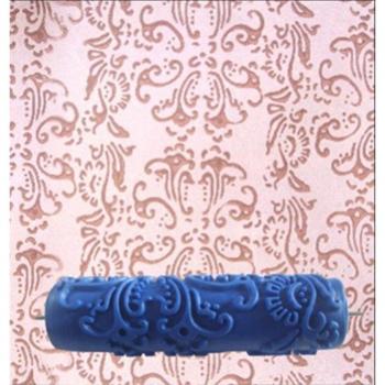 3D Rubber Wall Painting Roller, 7-Inch Rose Pattern 043C