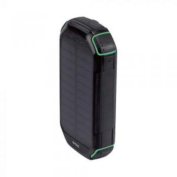Power Bank 30.000 mAh Negro con Carga Inalámbrica y Panel Solar