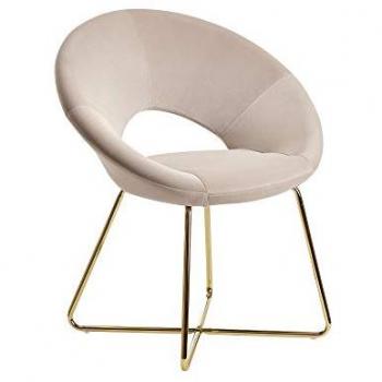 KADIMA DESIGN Esszimmerstuhl NETO: Samtbezug, Metallbeine, 57x83x60 cm, Kunststoffnoppen, Dunkelgrau