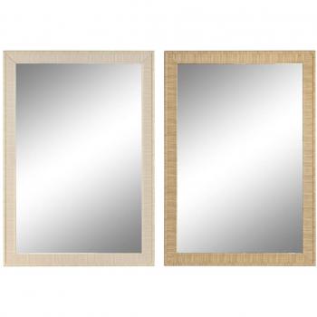 Specchio da Parete ESPRIT Marrone Naturale 93,5x2,5x134 cm – Due Unità