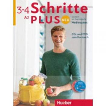 Schritte plus Neu 3+4 A2 Audio-CDs und 1 DVD zum Kursbuch. Medienpaket
