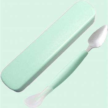Herramienta de alimentación para bebés con cuchara doble