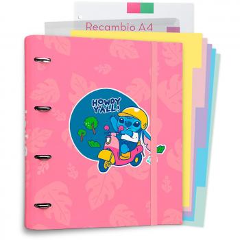 Stitch Binder A4 4 anelli elasticità