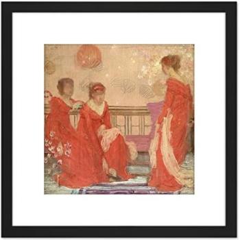 White‑Bordered Whistler Harmony Red 8x8 Wall Art