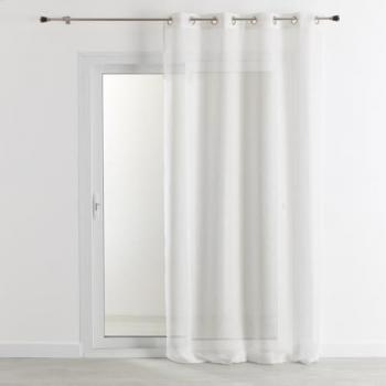 Voilage en Lin Fluide Blanc 140x260 cm