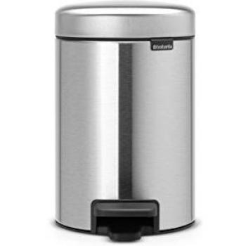 Cubo de Basura con Pedal Brabantia, Acero Mate, 3 l