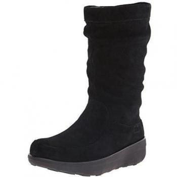 Botas de invierno Fitflop Loaff Slouchy Knee para mujer, color negro, talla 38 EU