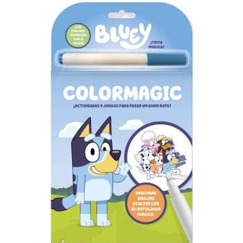 bluey peluche soft 18cm con 100 pegatinas,con colormagic con actividades,para cumpleano,regalo,ninos,