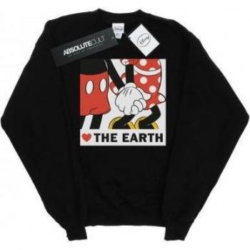 Disney Männer‑Mickey‑Mouse Herz‑Erde Hoodie L weiß