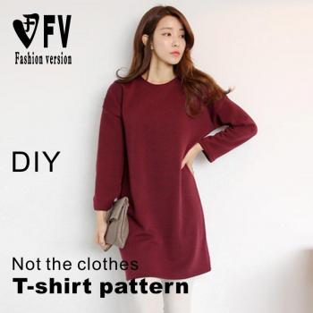 Casual Women's T-Shirt Dress Sewing Pattern BXS-22