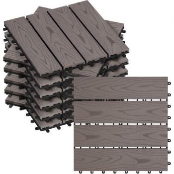 Woltu Panneaux de Terrasse Café – 30×30 cm, 11 pièces (1 m²)