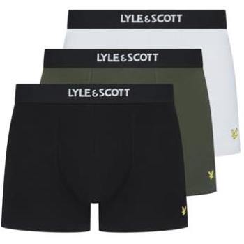Lyle & Scott Devon 3-Boxer Set – Black with Bright White Ivy (Large)