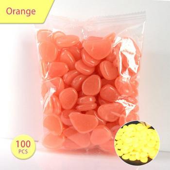 100PCS Glowing Pebbles for Fish Tank
