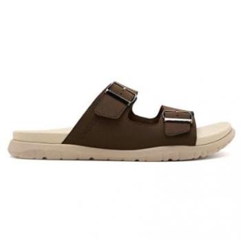 Enosburgh Brown Slides by Gioseppo – Men's UK 8.5