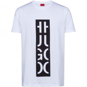 Hugo Relaxed-Fit T-Shirt DARLON Grafik-Logo Weiß 100 (XL)