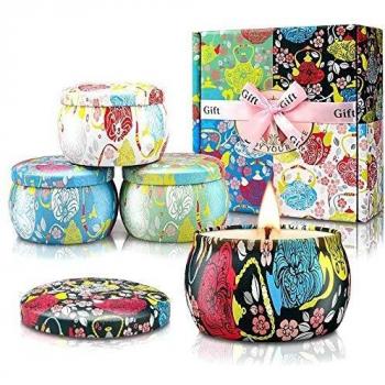 Set da 4 Candele Floreali – Stress Relief & Aromaterapia