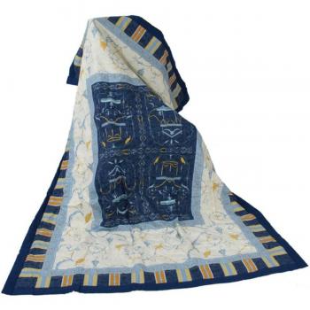 Bassetti Kimono‑Plaid Oplontis V9N Blau – 135 × 190 cm