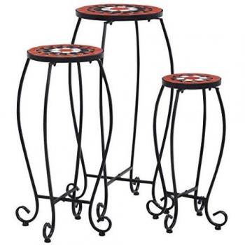 Tables mosaïque céramique vidaXL (x3)