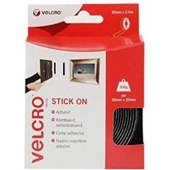 SecureSnap 20 mm Black Hook & Loop Fastener Tape