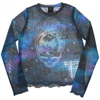 Stealy Glitter Ball Mesh Crop Top