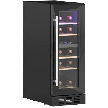 HOMCOM 16‑Bottle Dual‑Zone Wine Fridge – Black