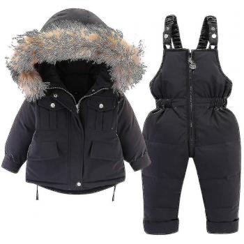 Doudoune Noir Garçon Fille 110cm